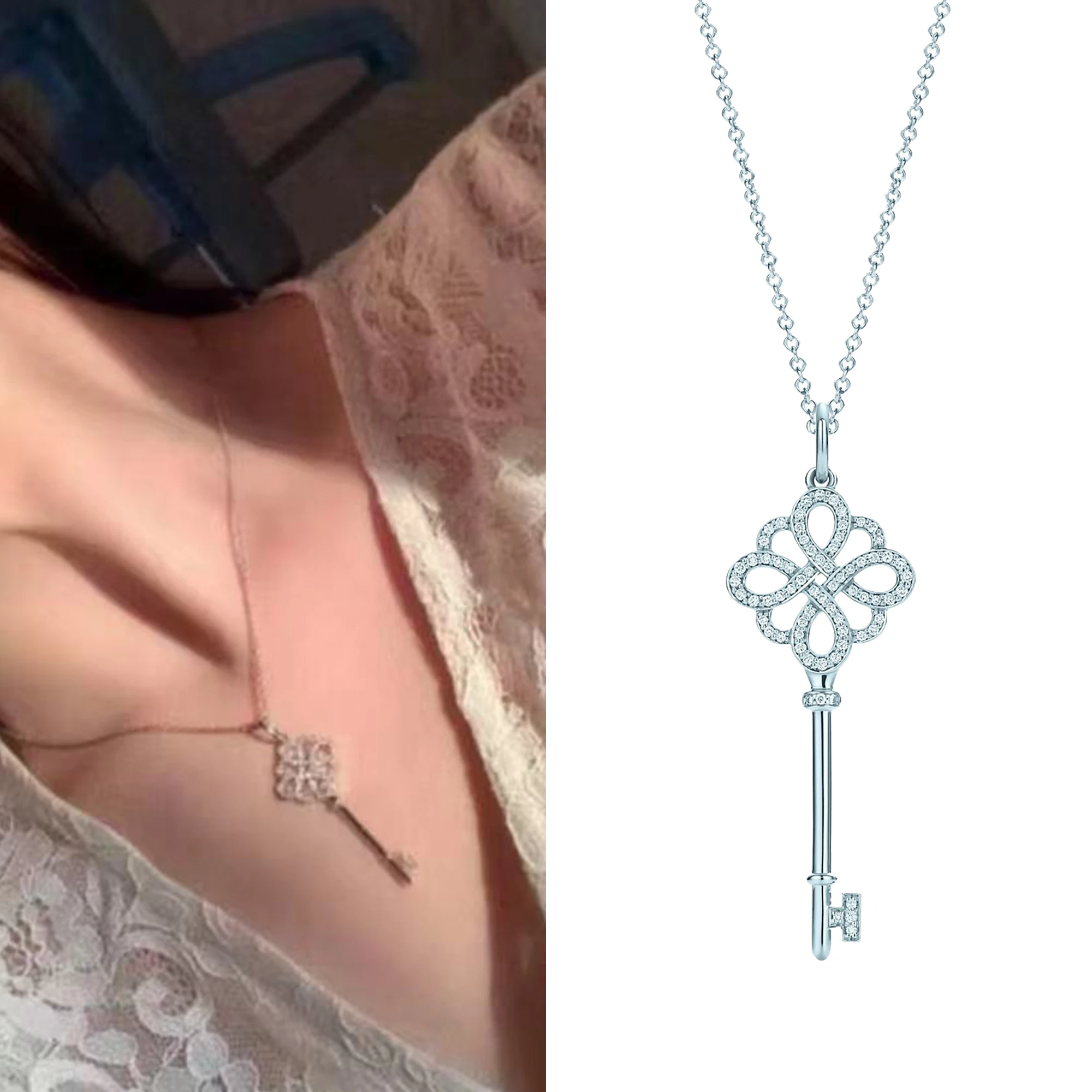 Light luxury smooth diamond studded key necklace made of pure silver S925, high-quality fashion necklace TCO series holiday gift
Light luxury smooth diamond studded key necklace made of pure silver S925, high-quality fashion necklace TCO series holiday gift