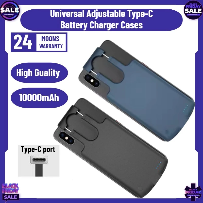 10000mAh Universal Adjustable Type-C Battery for Huawei Vivo OPPO Xiaomi Charger Case Power Bank Case Wireless Ultra Thin
10000mAh Universal Adjustable Type-C Battery for Huawei Vivo OPPO Xiaomi Charger Case Power Bank Case Wireless Ultra Thin