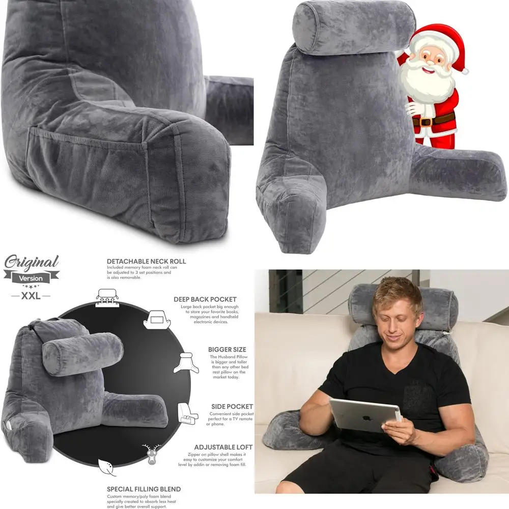 Негабаритная подушка для чтения с подлокотниками и поддержкой спины — темно-серая — эргономичная подушка для отдыха для удобных сидений
Негабаритная подушка для чтения с подлокотниками и поддержкой спины — темно-серая — эргономичная подушка для отдыха для удобных сидений