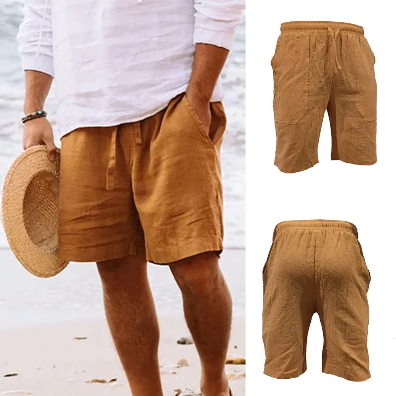 Mens Cotton Solid Color Short Lightweight Gym Pants Linen Beach Shorts Men Jogging Sport Large Short Drawstring Summer Shorts
Mens Cotton Solid Color Short Lightweight Gym Pants Linen Beach Shorts Men Jogging Sport Large Short Drawstring Summer Shorts