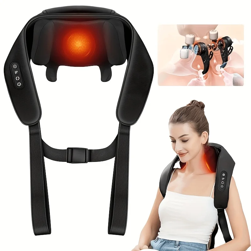 A Shiatsu Kneading Neck And Shoulder Massager, Three Massage Speeds, Two Massage Modes
A Shiatsu Kneading Neck And Shoulder Massager, Three Massage Speeds, Two Massage Modes