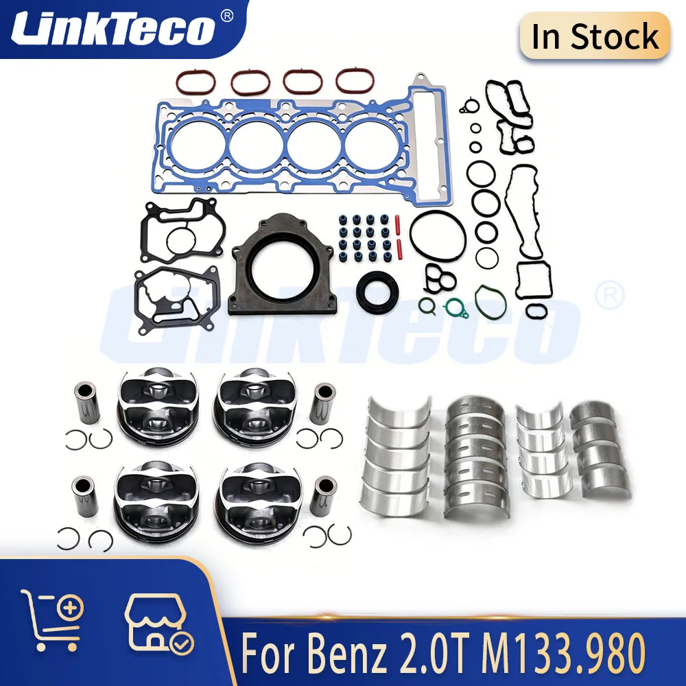M133.980 Engine Full Gasket Set Bearing Piston Kit Fit 2.0 L T For Mercedes-Benz A45 CLA45 AMG W176 C117 X156 2.0L Gas
M133.980 Engine Full Gasket Set Bearing Piston Kit Fit 2.0 L T For Mercedes-Benz A45 CLA45 AMG W176 C117 X156 2.0L Gas