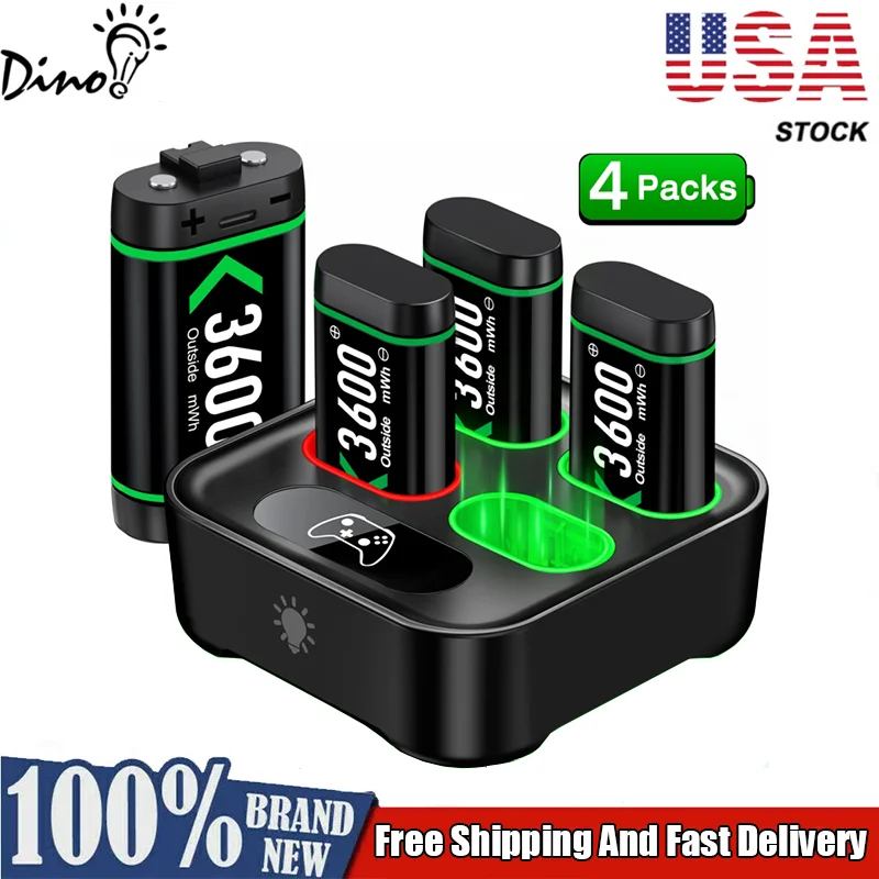 Rechargeable Battery for Xbox One Controller 4 x 3600mWh Battery for Xbox One/Xbox Series X/S Charging Accessories
Rechargeable Battery for Xbox One Controller 4 x 3600mWh Battery for Xbox One/Xbox Series X/S Charging Accessories