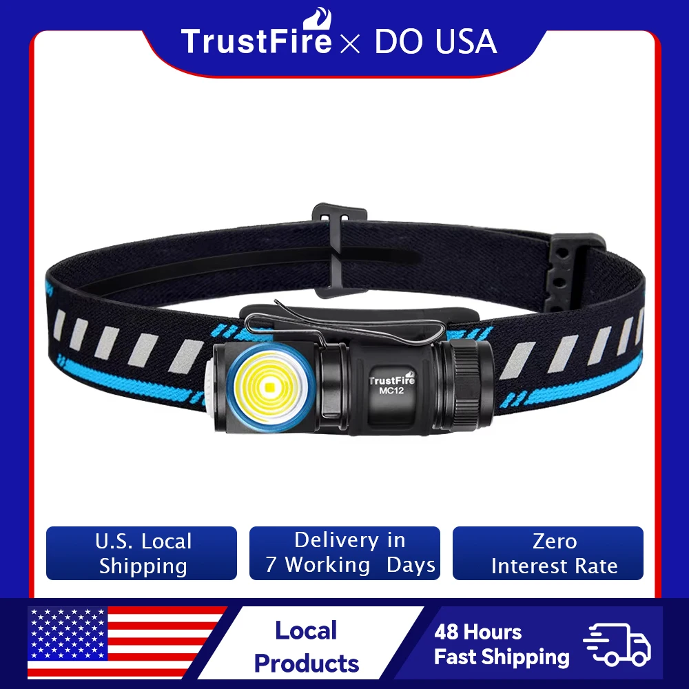 TrustFire MC12 1000Lumens Powerful LED Headlamp Flashlight Magnetic Rechargeable EDC Head Lamp XP-L HI Camping Torch
TrustFire MC12 1000Lumens Powerful LED Headlamp Flashlight Magnetic Rechargeable EDC Head Lamp XP-L HI Camping Torch