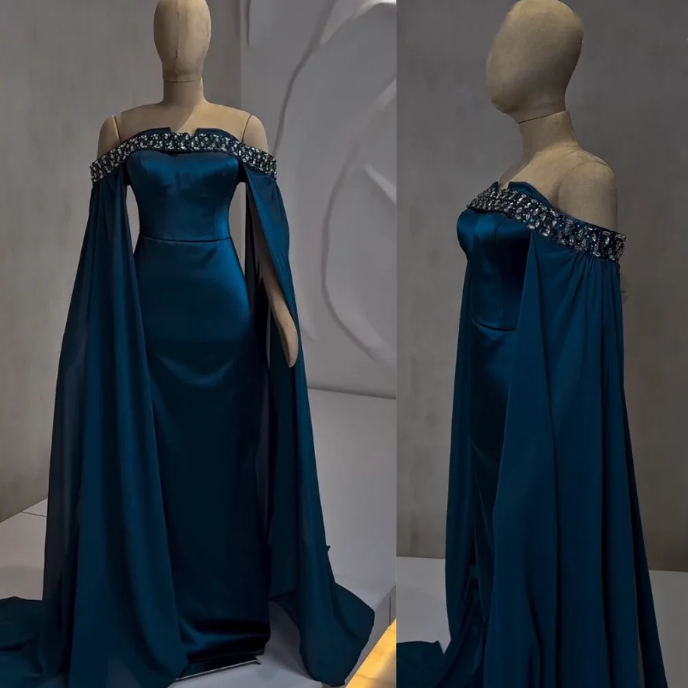 Customized Exquisite Charmeuse Sequined Pleat Straight Off-the-shoulder Long Dresses Bespoke Occasion
Customized Exquisite Charmeuse Sequined Pleat Straight Off-the-shoulder Long Dresses Bespoke Occasion