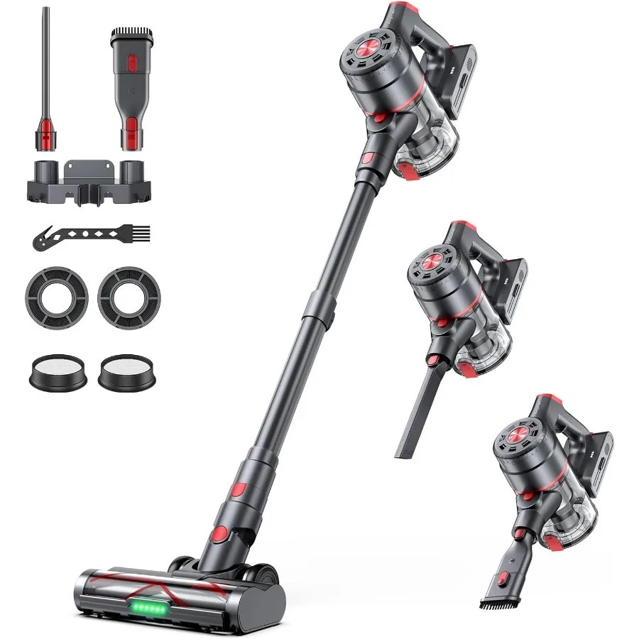 Cordless Vacuum Cleaner 580W 60KPA Dual Motor Stick Vacuum for Home with 60mins Runtime 6 LED Green Headlights Self-Standing De
Cordless Vacuum Cleaner 580W 60KPA Dual Motor Stick Vacuum for Home with 60mins Runtime 6 LED Green Headlights Self-Standing De