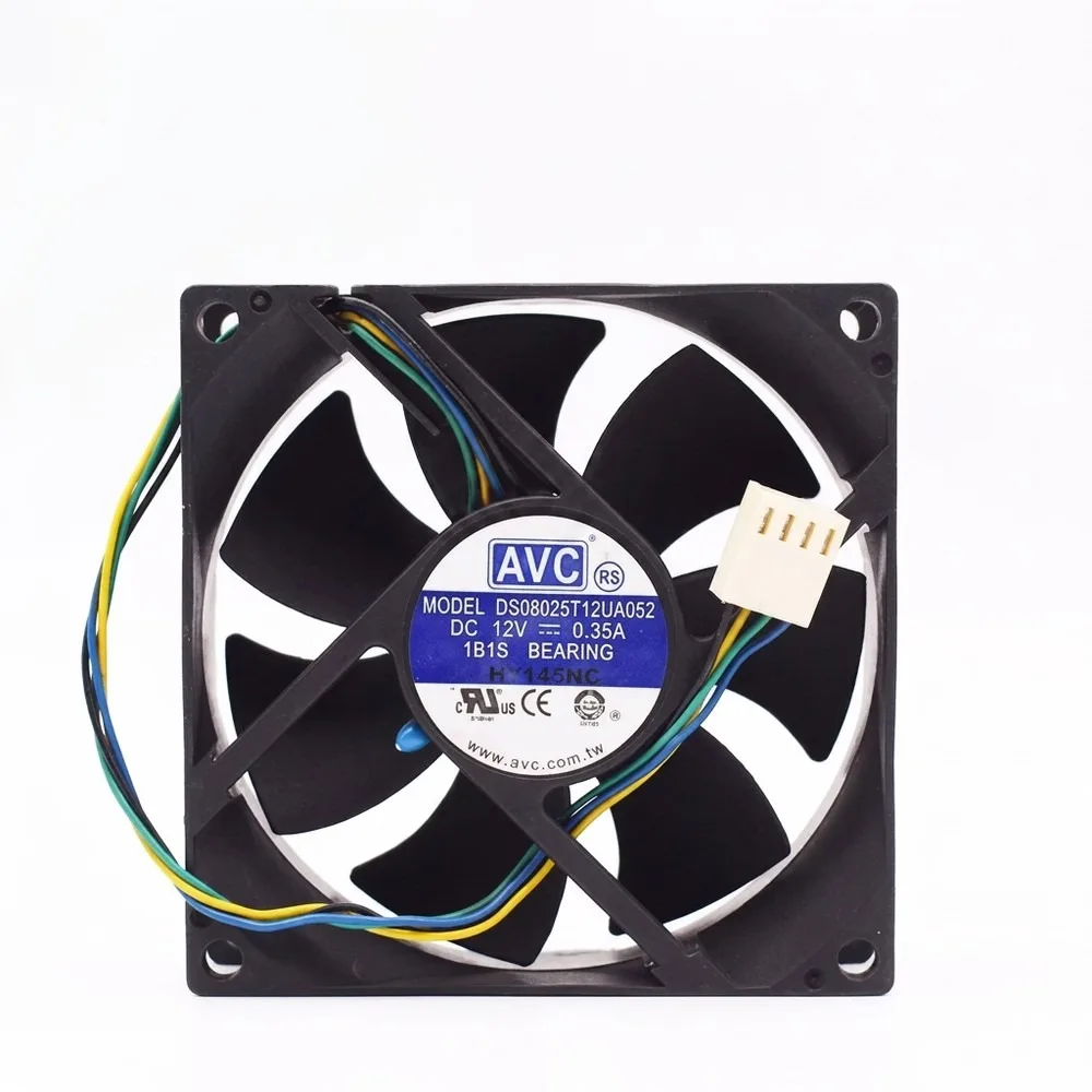 For AVC DS08025T12UA052 8025 DC12V 0.35A 8CM 4-Pin PWM Speed Control Cooling Fan
For AVC DS08025T12UA052 8025 DC12V 0.35A 8CM 4-Pin PWM Speed Control Cooling Fan