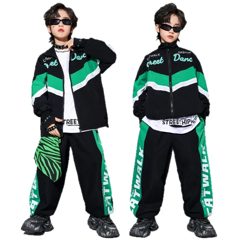 Hip Hop Girls Contrast Bomber Jacket Sport Pants Boys Street Dance Coat Streetwear Kids Jazz Clothes Set Children School Uniform
Hip Hop Girls Contrast Bomber Jacket Sport Pants Boys Street Dance Coat Streetwear Kids Jazz Clothes Set Children School Uniform