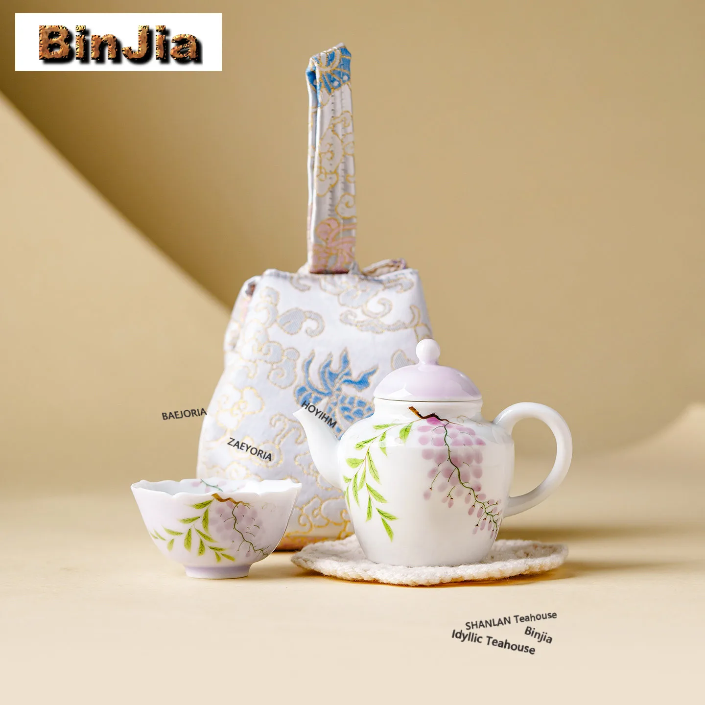 Hand-painted Wisteria Travel Tea Set Kit Vintage 1 Pot 1 Cup Tea Maker Organizer Portable Picnic Handbag Supplies Collection
Hand-painted Wisteria Travel Tea Set Kit Vintage 1 Pot 1 Cup Tea Maker Organizer Portable Picnic Handbag Supplies Collection