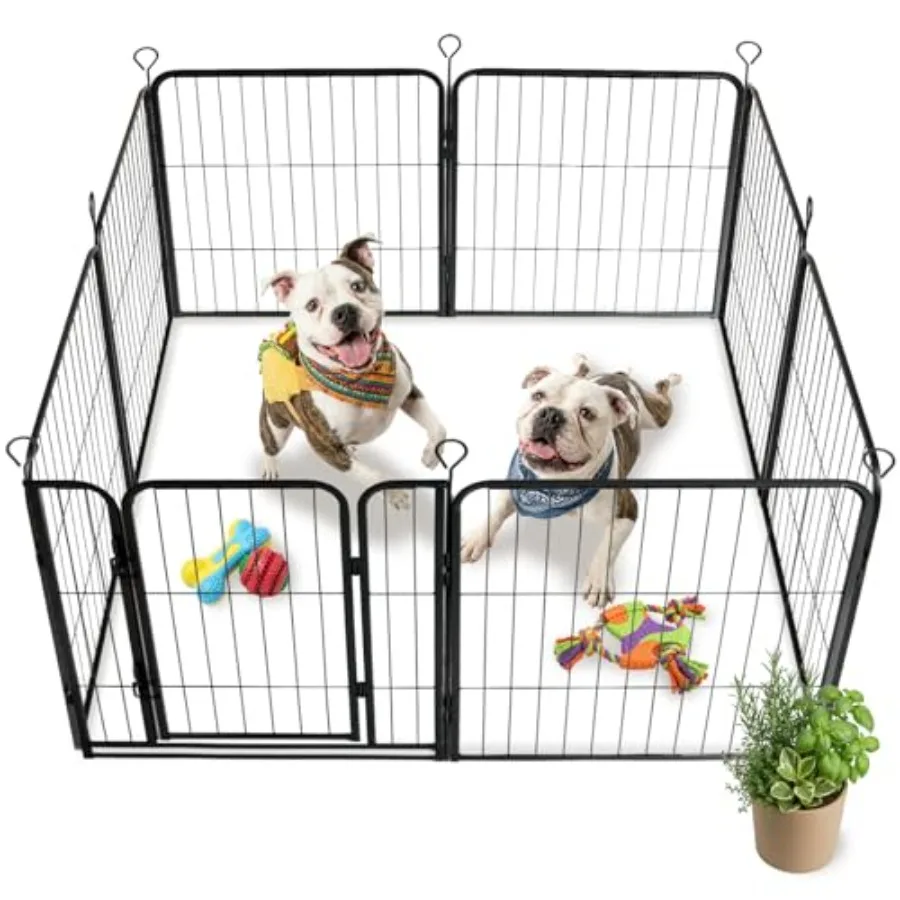 Dog Playpen24 in H 7 Panels 1 Gate Pet Fence
Dog Playpen24 in H 7 Panels 1 Gate Pet Fence
