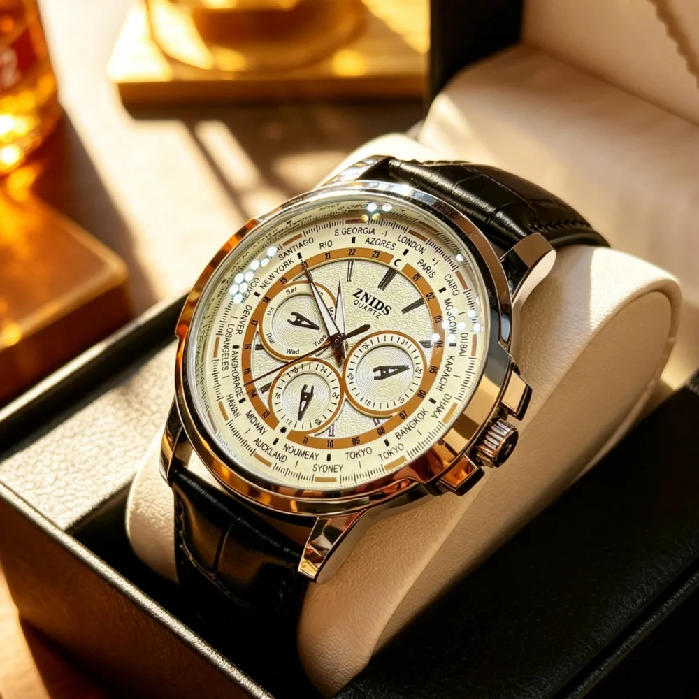 Men's High-End Business Quartz Watch, Classic Leather Waterproof Wristwatch, Men's Light Luxury Versatile Commuter Watch, Trendy Large Dial Business Casual Men's Watch, Accurate Timekeeping, High-End Holiday Gift for Boyfriend, Hot-Selling Item
Men's High-End Business Quartz Watch, Classic Leather Waterproof Wristwatch, Men's Light Luxury Versatile Commuter Watch, Trendy Large Dial Business Casual Men's Watch, Accurate Timekeeping, High-End Holiday Gift for Boyfriend, Hot-Selling Item
