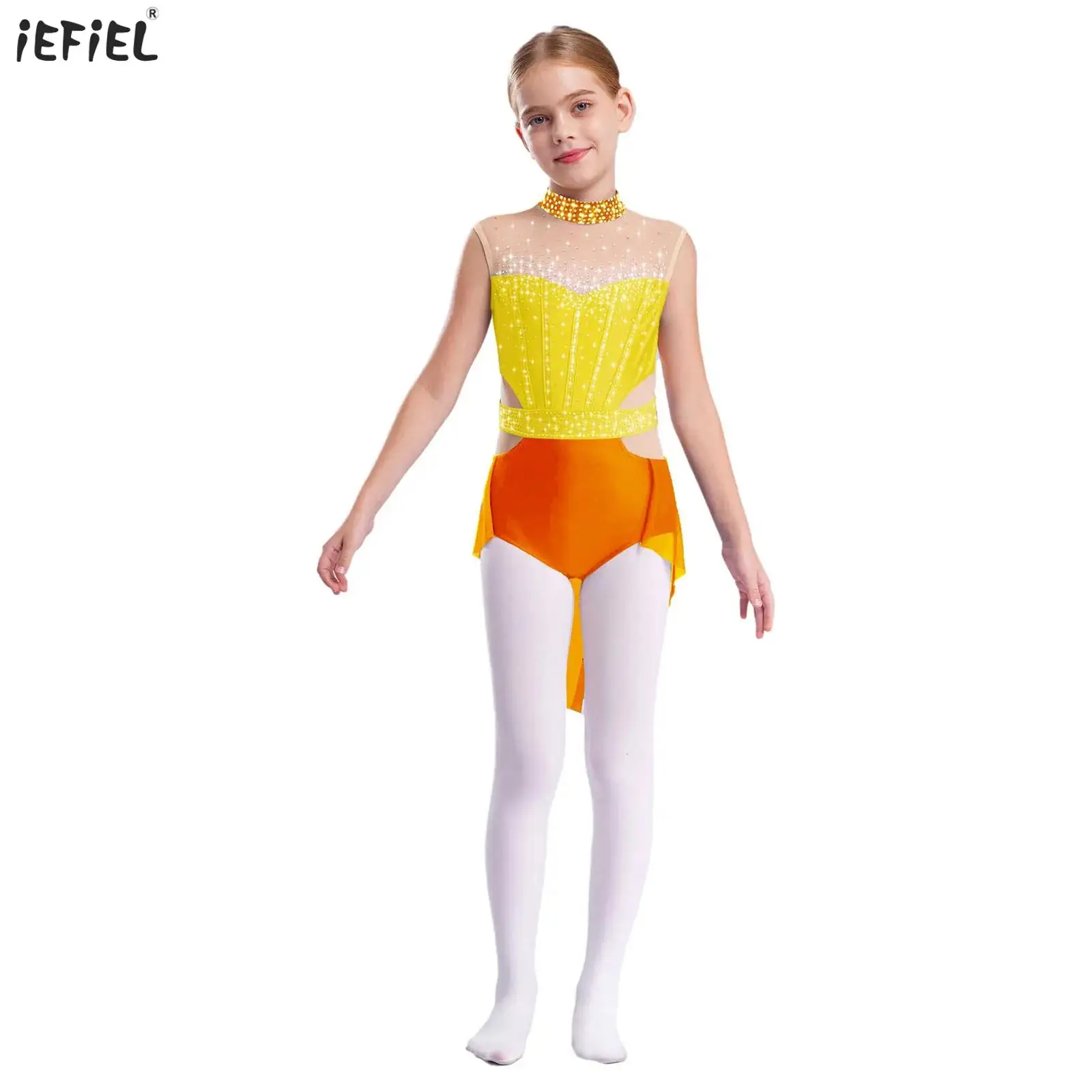 Kids Girls Figure Skating Gymnastics Leotard Sleeveless Shiny Rhinestones Sheer Mesh Skirted Bodysuit Lyrical Ballet Dance Dress
Kids Girls Figure Skating Gymnastics Leotard Sleeveless Shiny Rhinestones Sheer Mesh Skirted Bodysuit Lyrical Ballet Dance Dress