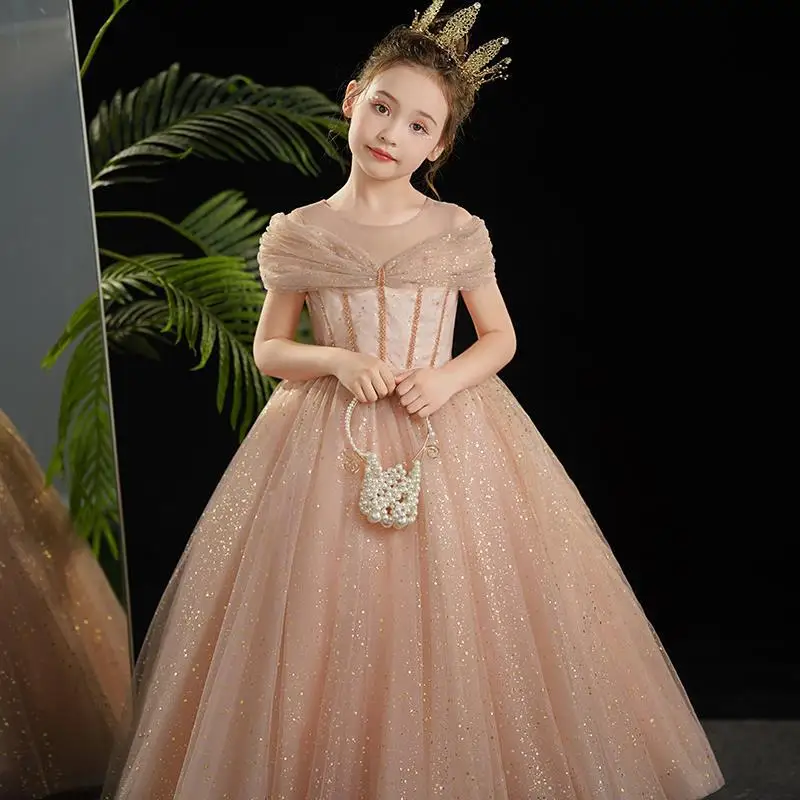 Girls Dresses High end Ball Gown Flower Girl Dress For Wedding Bridesmaids Birthday Party Pageant tulle Long evening dress
Girls Dresses High end Ball Gown Flower Girl Dress For Wedding Bridesmaids Birthday Party Pageant tulle Long evening dress