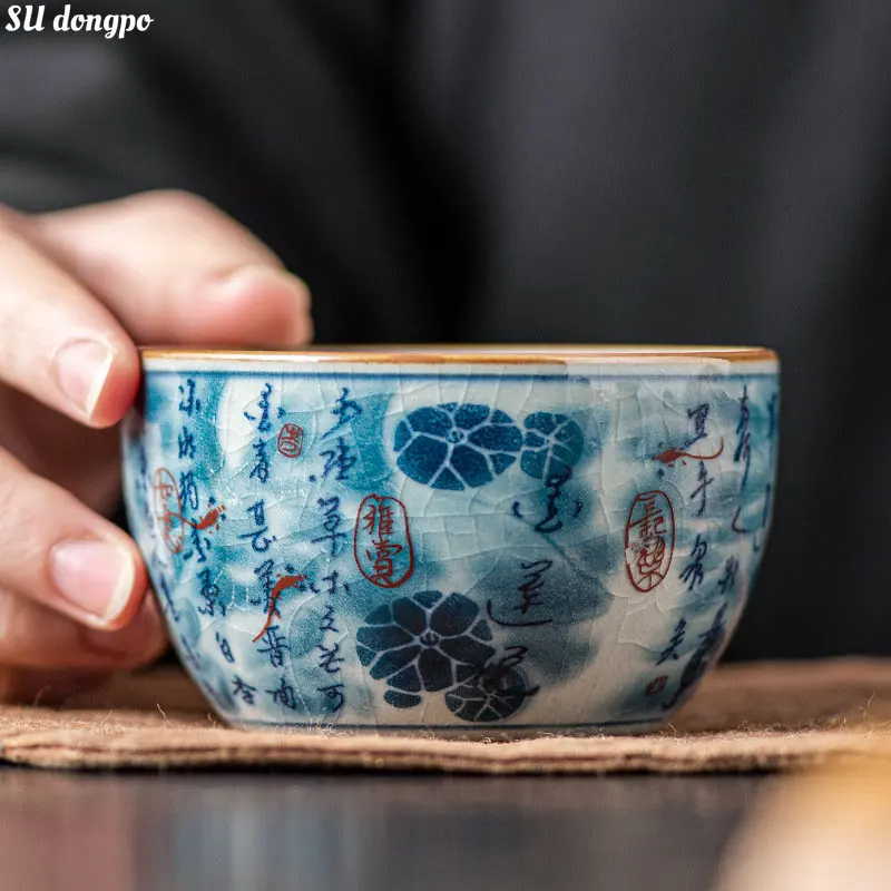 Blue and White Antique Old Clay Kungfu Tea Master Cup Ceramic Fengshui Cylinder Cup Chinese Style Retro High-end Tea Set Gifts
Blue and White Antique Old Clay Kungfu Tea Master Cup Ceramic Fengshui Cylinder Cup Chinese Style Retro High-end Tea Set Gifts