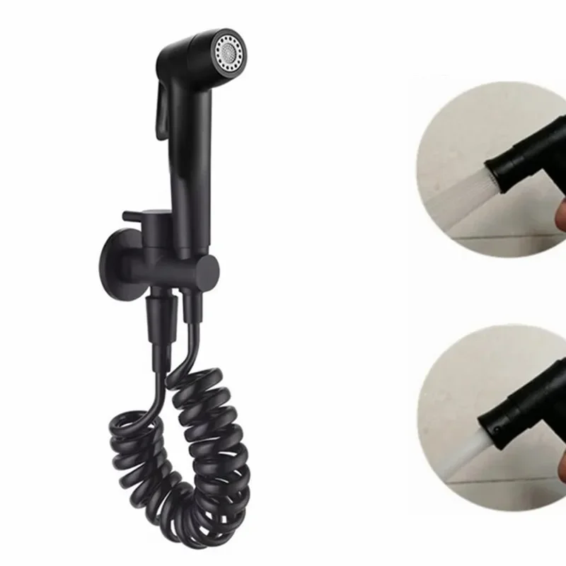 Double Function Bathroom Toilet One Key Press Bidet Faucet Kit Stainless Steel black Bidet Sprayer Set Mount On wall BL707
Double Function Bathroom Toilet One Key Press Bidet Faucet Kit Stainless Steel black Bidet Sprayer Set Mount On wall BL707