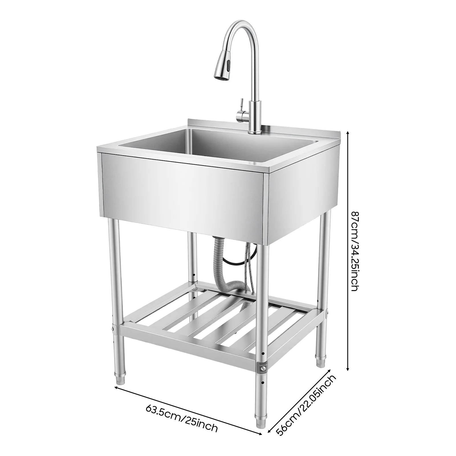 Stainless Steel Laundry Sink Single Bowl Laundry Sink, Commercial Sink, Stainless Steel Laundry Sink with Stand
Stainless Steel Laundry Sink Single Bowl Laundry Sink, Commercial Sink, Stainless Steel Laundry Sink with Stand