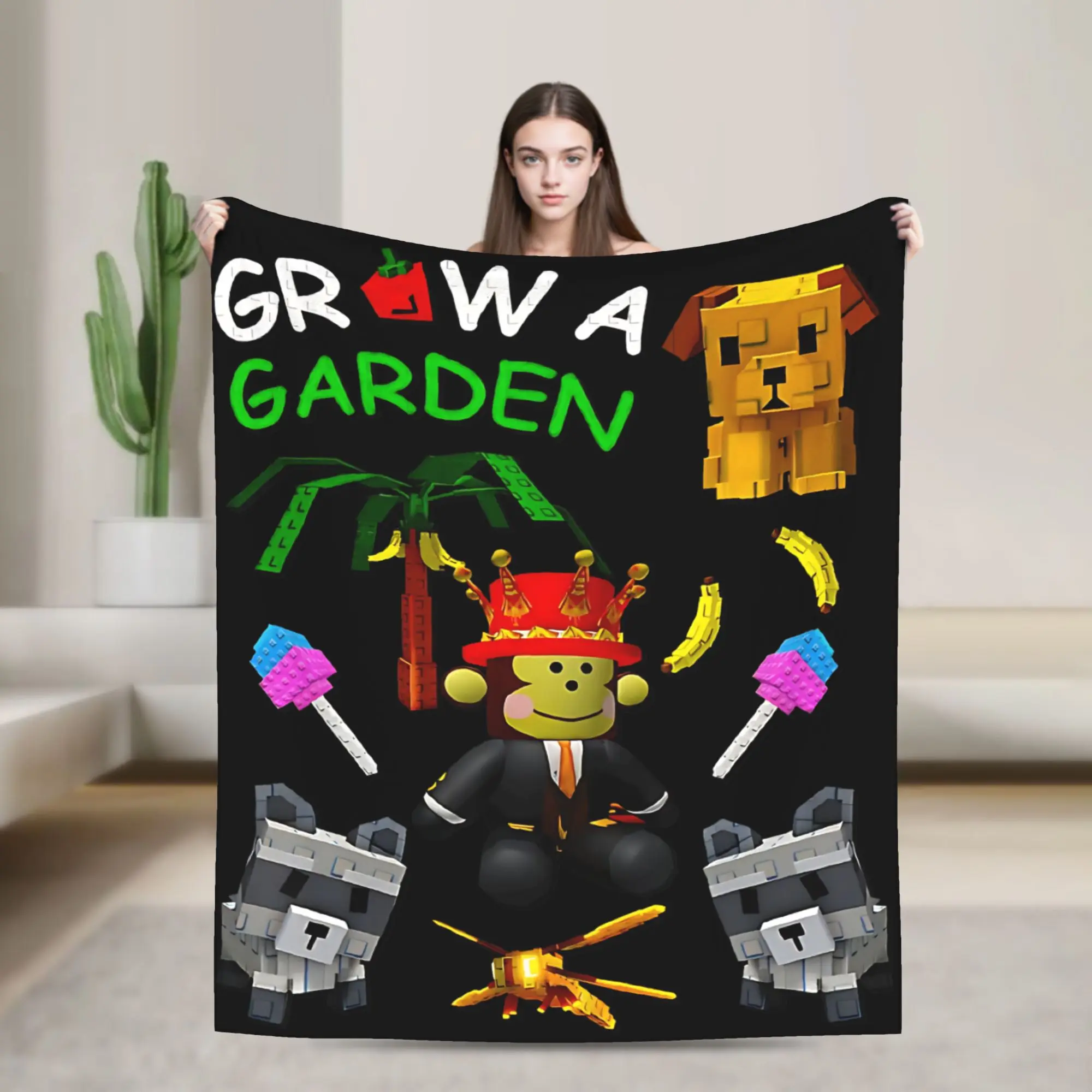 Game Thumb a Green Garden Grow Grow a Garden Knitted Blankets Velvet Lightweight Thin Throw Blanket for Airplane Travel Bed Rug
Game Thumb a Green Garden Grow Grow a Garden Knitted Blankets Velvet Lightweight Thin Throw Blanket for Airplane Travel Bed Rug