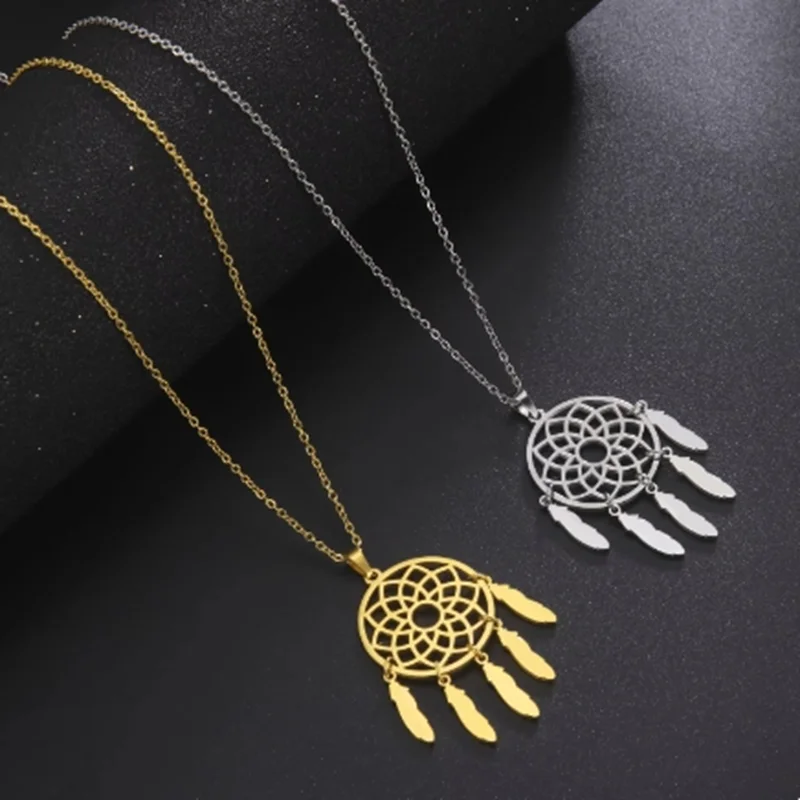 Jeshayuan Dream Catcher Pendant Necklace For Women Feather Stainless Steel Choker Vintage Birthday Party Jewelry Gift
Jeshayuan Dream Catcher Pendant Necklace For Women Feather Stainless Steel Choker Vintage Birthday Party Jewelry Gift
