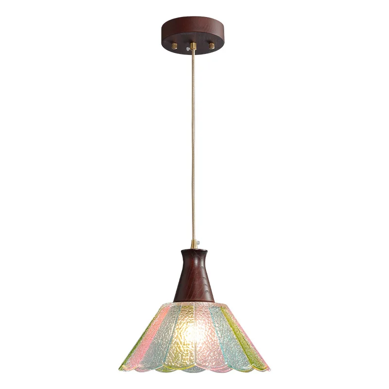 Medieval colored glass chandelier, colorful petal glass lampshade, bedroom bedside entrance bar chandelier
Medieval colored glass chandelier, colorful petal glass lampshade, bedroom bedside entrance bar chandelier