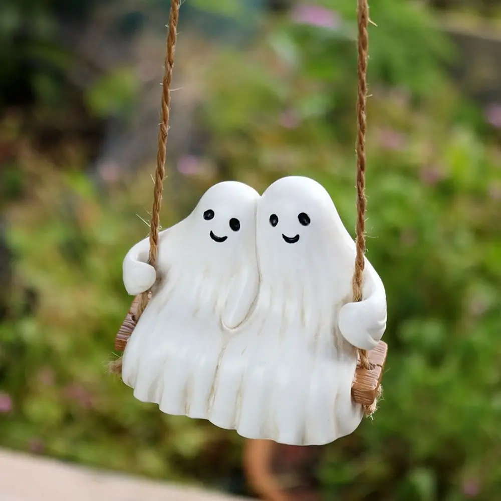 Funny Resin Swinging Ghost Couple Ornament Cute Waterproof Ghost Swing Decoration Aesthetic Ghost Statue Pendant Flowerpot 
Funny Resin Swinging Ghost Couple Ornament Cute Waterproof Ghost Swing Decoration Aesthetic Ghost Statue Pendant Flowerpot