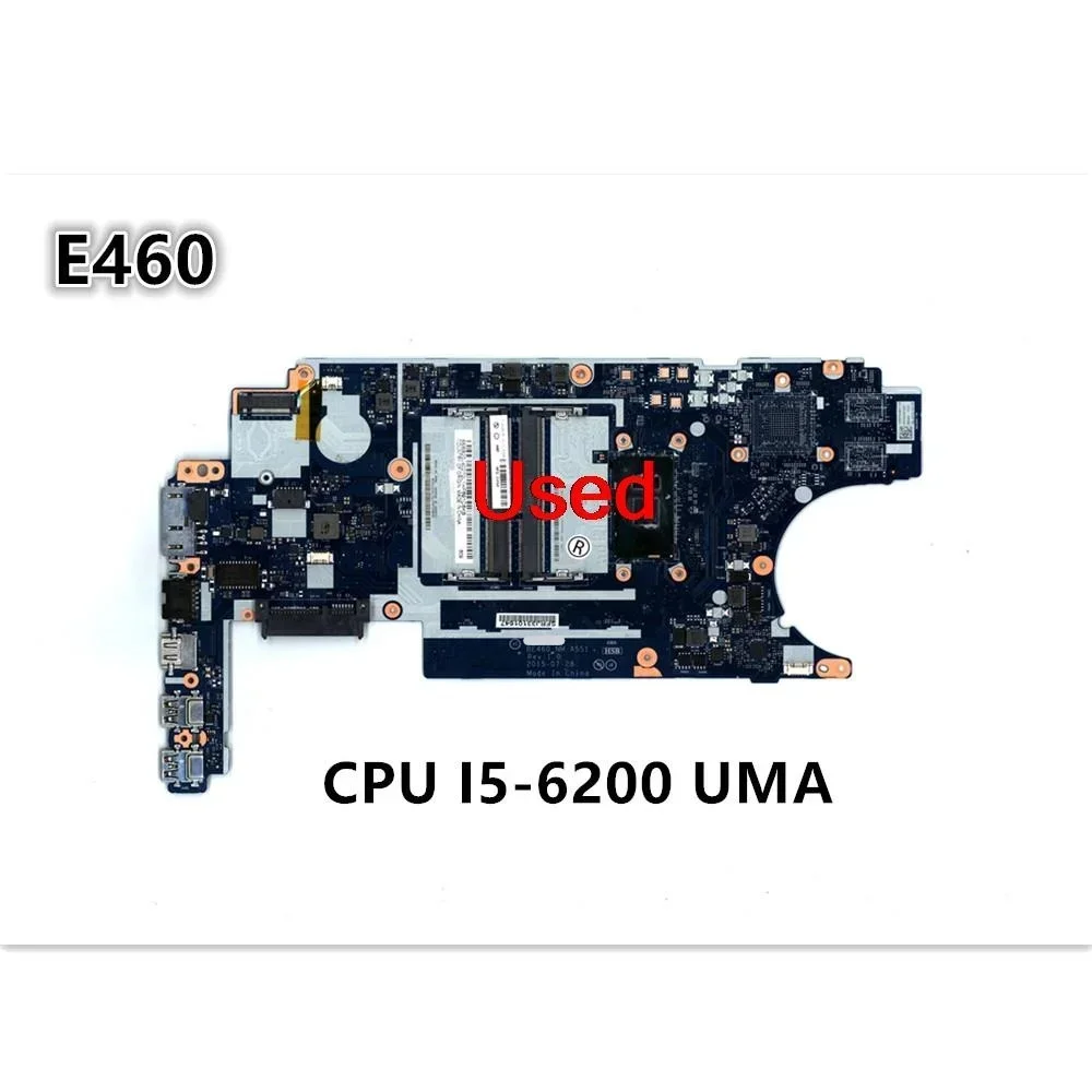 Used NM-A551 For Lenovo ThinkPad E460 Laptop Motherboard Mainboard I5-6200U UMA FRU 00UP247 00UP248
Used NM-A551 For Lenovo ThinkPad E460 Laptop Motherboard Mainboard I5-6200U UMA FRU 00UP247 00UP248
