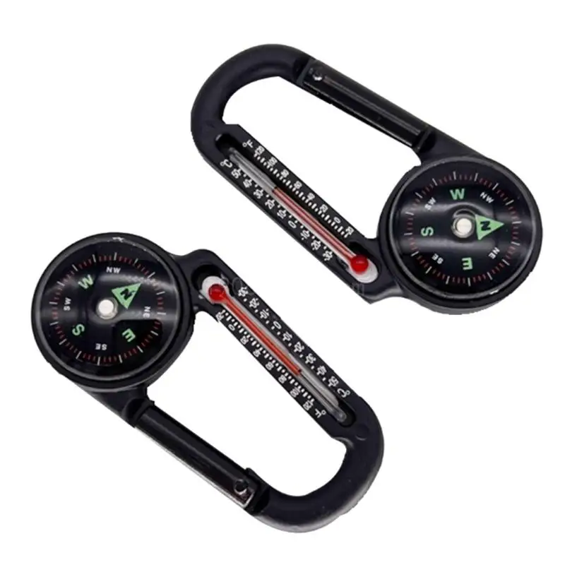 Aluminum Alloy Carabiner with Compasses & Thermometer Outdoor Mountaineering Buckle for Camping Hiking Backpacking
Aluminum Alloy Carabiner with Compasses & Thermometer Outdoor Mountaineering Buckle for Camping Hiking Backpacking