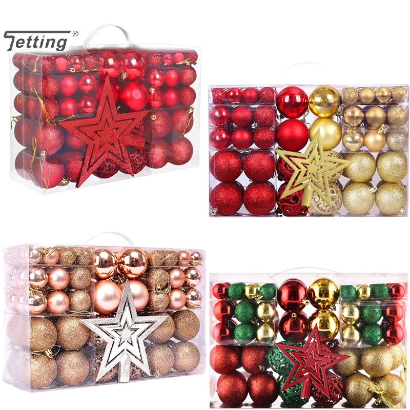 101Pcs Christmas Balls Christmas Tree Ornaments Star Xmas Hanging Pendants Home Party Xmas Tree Decoration New Year Navidad Gift
101Pcs Christmas Balls Christmas Tree Ornaments Star Xmas Hanging Pendants Home Party Xmas Tree Decoration New Year Navidad Gift