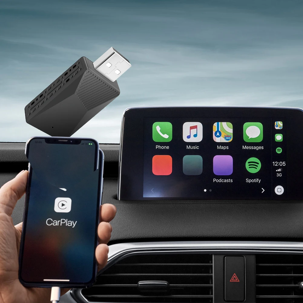 Проводной к беспроводному мини-адаптеру Carplay и Android Auto, Bluetooth-совместимый 5,0 Wi-Fi для заводских проводных автомобилей Carplay Android Auto
Проводной к беспроводному мини-адаптеру Carplay и Android Auto, Bluetooth-совместимый 5,0 Wi-Fi для заводских проводных автомобилей Carplay Android Auto