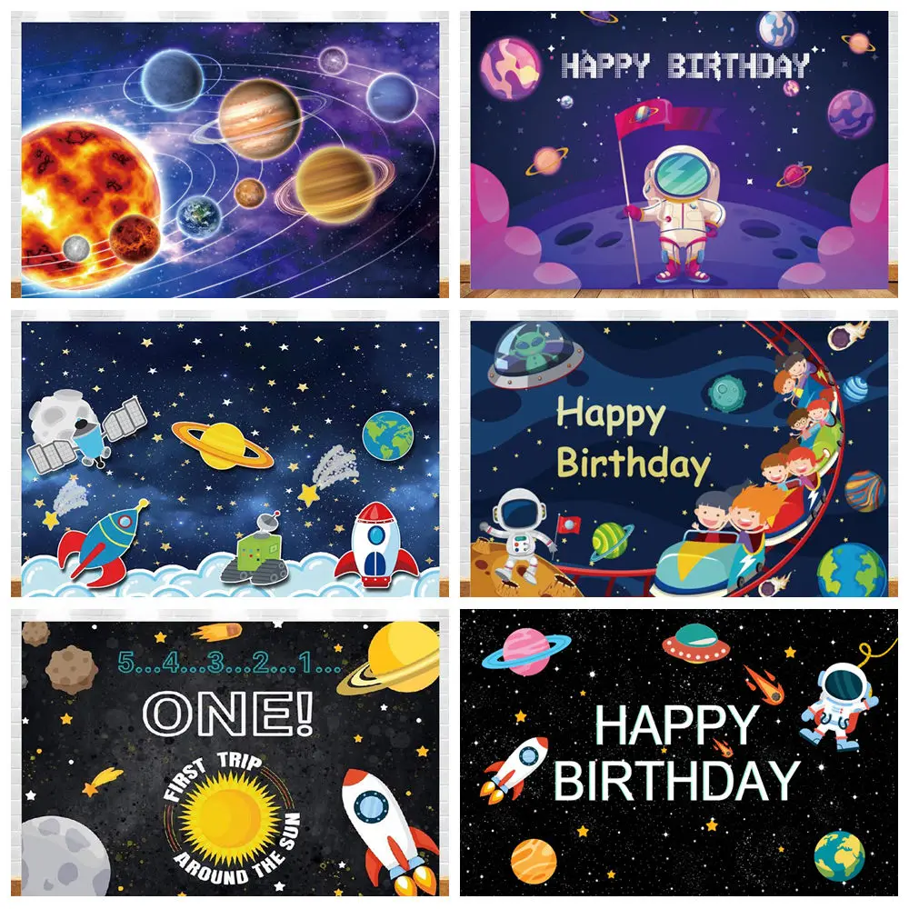 Happy Birthday Party Decor Outer Space Photography Background Custom Astronaut Rocket Galaxy Planet Photo Kids Gift Baby Shower
Happy Birthday Party Decor Outer Space Photography Background Custom Astronaut Rocket Galaxy Planet Photo Kids Gift Baby Shower