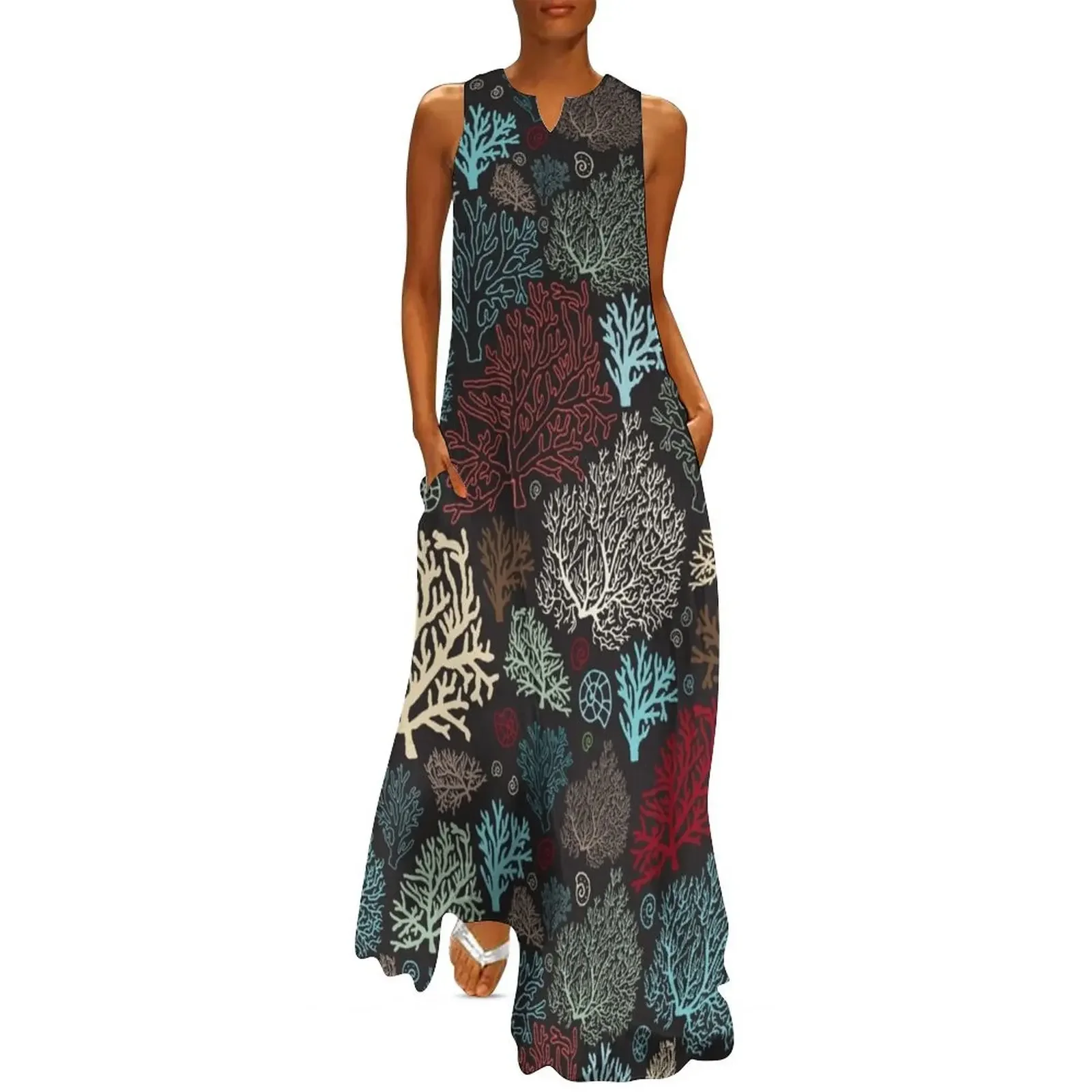 Ocean corals on the dark background Long Dress women's evening dresses 2025 Evening gown Dress
Ocean corals on the dark background Long Dress women's evening dresses 2025 Evening gown Dress
