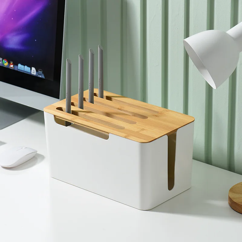 Bamboo cover wifi router storage box storage box electric plug-in board line double-layer finishing dust box
Bamboo cover wifi router storage box storage box electric plug-in board line double-layer finishing dust box