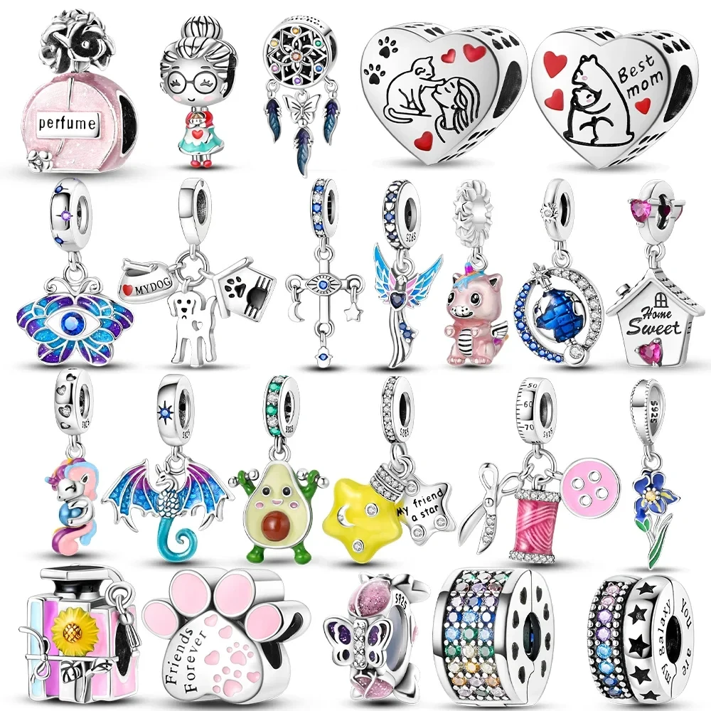 925 sterling silver angel unicorn cat feet pendant charms fit original Pandora bracelet charm beads necklace Diy female jewelry
925 sterling silver angel unicorn cat feet pendant charms fit original Pandora bracelet charm beads necklace Diy female jewelry