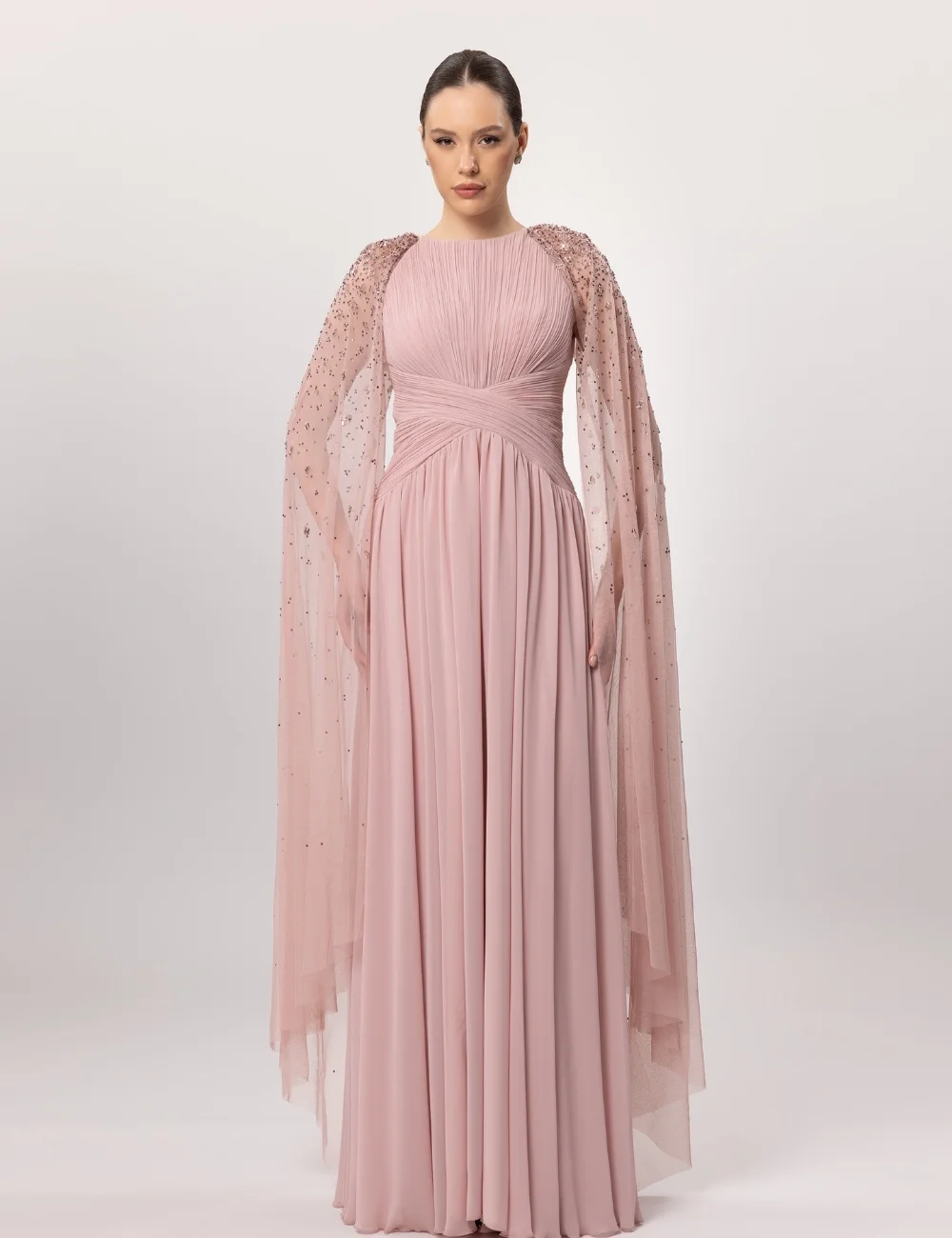 Customized Brown Tulle Luxury Sparkle Pleat Draped Beading Sequined A-line High Collar Long Dresses Evening Dresses for Woman
Customized Brown Tulle Luxury Sparkle Pleat Draped Beading Sequined A-line High Collar Long Dresses Evening Dresses for Woman