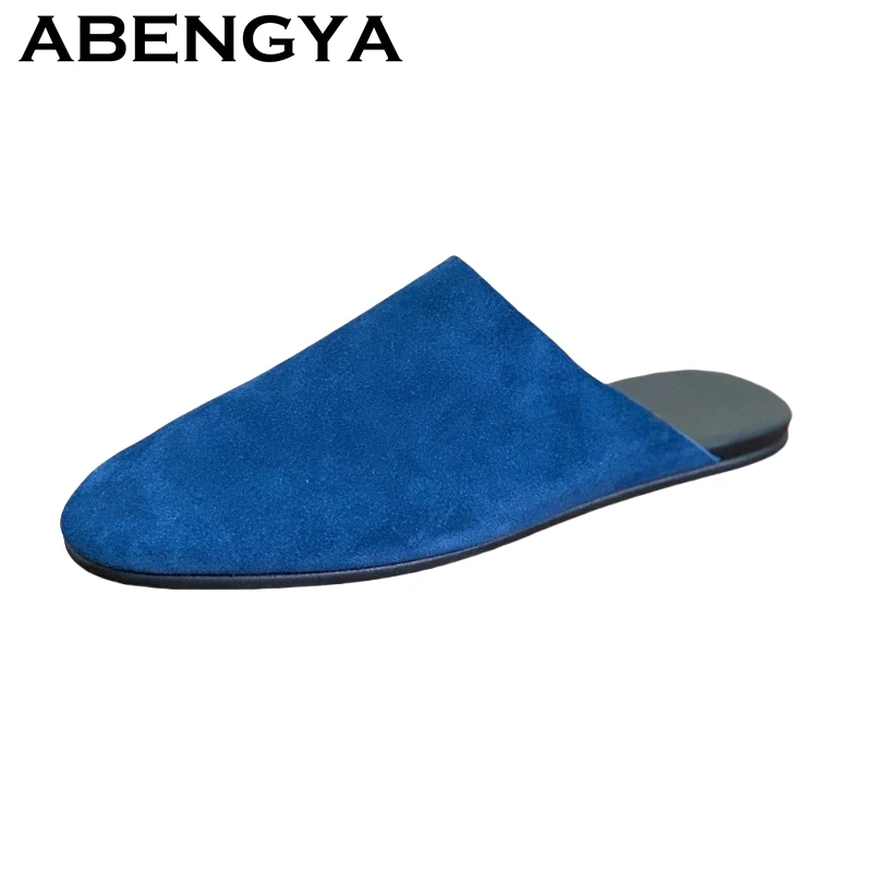 2025 Summer Suede Leather Flat Half Slippers Women Retro Round Wrap Toe Platform Mules Outdoor Casual Beach Slides Shoes Mujer
2025 Summer Suede Leather Flat Half Slippers Women Retro Round Wrap Toe Platform Mules Outdoor Casual Beach Slides Shoes Mujer