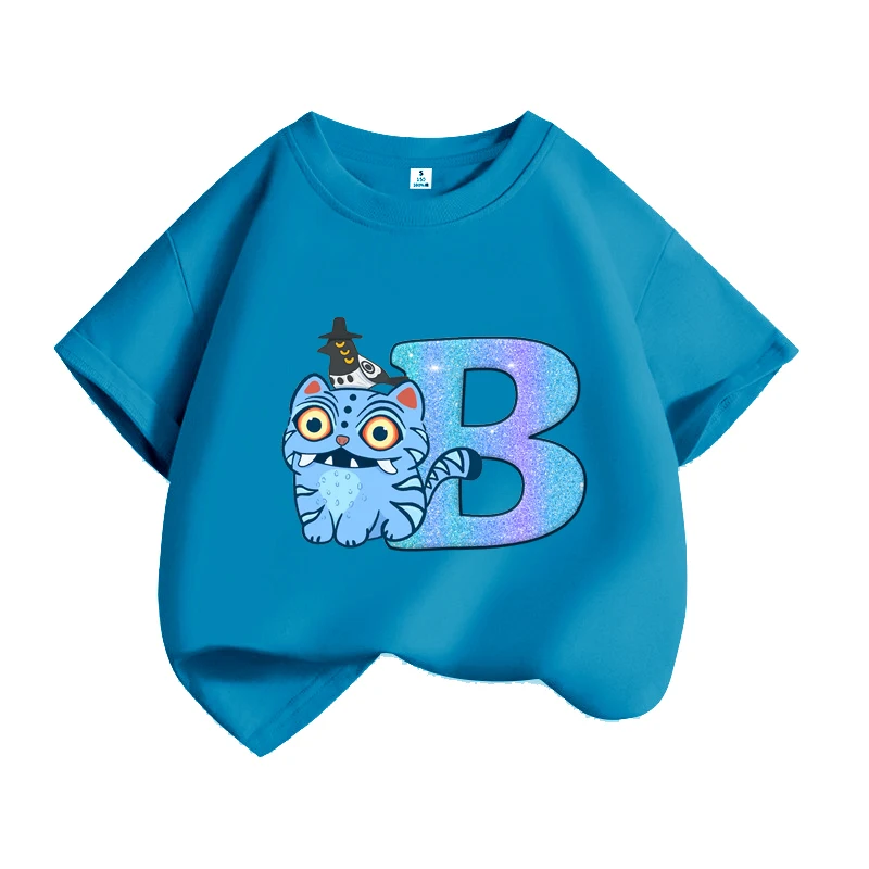 Kpop Demon Hunters Short Sleeve Boys girls blue Summer letters Print T Shirt Clothe Cotton Tee Shirts kids Short Tops Tees gifts
Kpop Demon Hunters Short Sleeve Boys girls blue Summer letters Print T Shirt Clothe Cotton Tee Shirts kids Short Tops Tees gifts