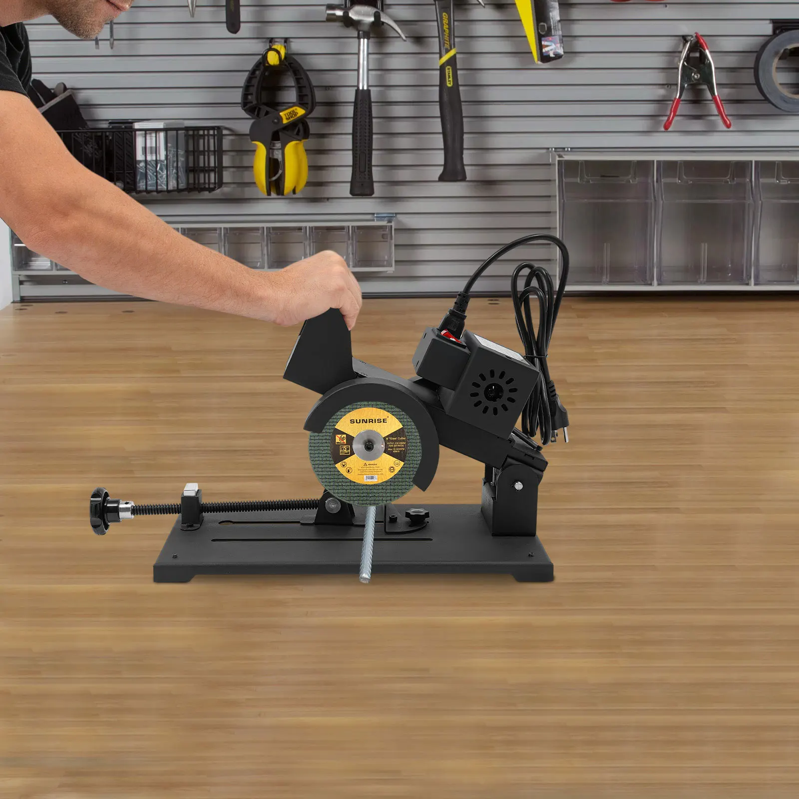 110V/60Hz Sliding Cutting Saw, 300W Multifunctional Push-Pull Type Cutting Saw, Sliding Cutting Saw with 3 Different Saw Blades Used to Cut Wood, Acrylic, Aluminum, Stone, Metals, Ceramic Tiles
110V/60Hz Sliding Cutting Saw, 300W Multifunctional Push-Pull Type Cutting Saw, Sliding Cutting Saw with 3 Different Saw Blades Used to Cut Wood, Acrylic, Aluminum, Stone, Metals, Ceramic Tiles