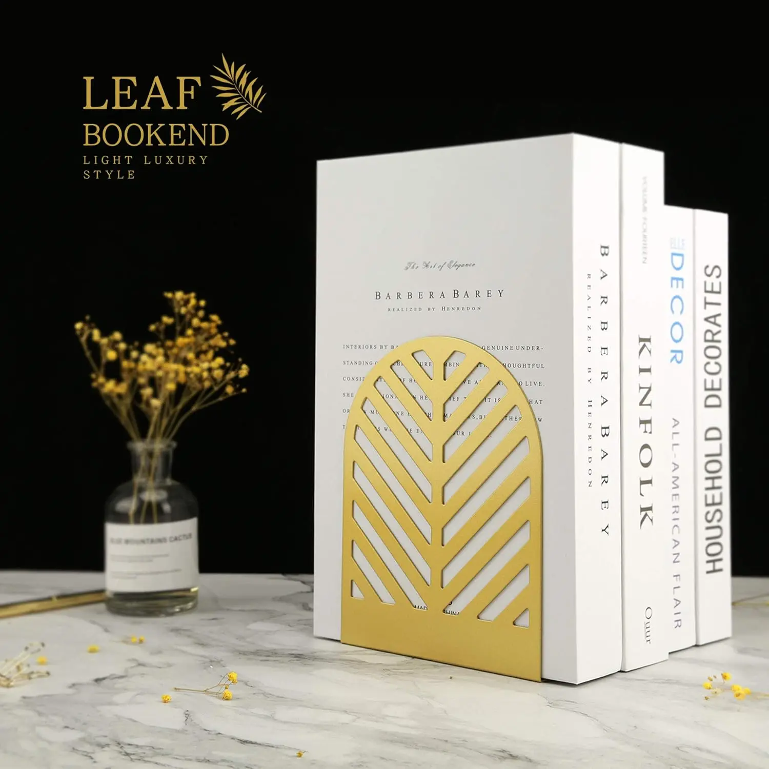 1 Pair Metal Bookends for Books, Gold Leaf Design, Medium Size, Home Office Decor
1 Pair Metal Bookends for Books, Gold Leaf Design, Medium Size, Home Office Decor