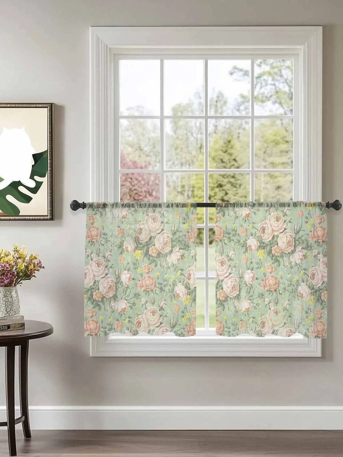 Retro Green Camellia Mural Tulle Curtains For Bedroom Children Living Room Decor Sheer Curtains
Retro Green Camellia Mural Tulle Curtains For Bedroom Children Living Room Decor Sheer Curtains