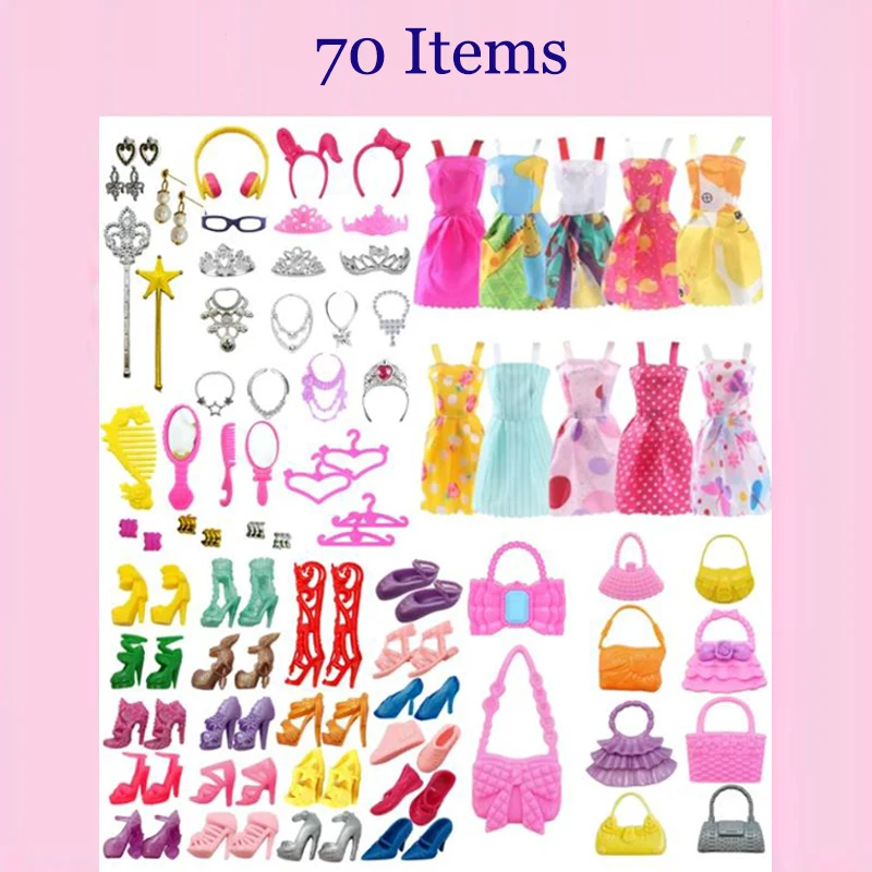Fashion 70 items doll accessories Jewly Skirt For 1/6 DollDollhouse Accessories Clothes for Barbie Doll
Fashion 70 items doll accessories Jewly Skirt For 1/6 DollDollhouse Accessories Clothes for Barbie Doll