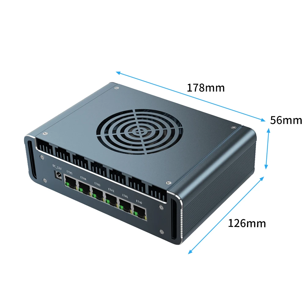 New Firewall Soft Router 12th Gen Intel i3 N300 6x i226-V LAN 2.5G Fan Mini PC DDR5 HD DP COM USB3.2 Type-C pfSense Proxmox
New Firewall Soft Router 12th Gen Intel i3 N300 6x i226-V LAN 2.5G Fan Mini PC DDR5 HD DP COM USB3.2 Type-C pfSense Proxmox