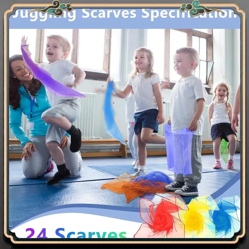 Premium 24 Pcs Juggling Scarves Kit For Kids Dance Scarves Set Kit For Music Class Rhythm Scarves Play Silks For Children Moveme
Premium 24 Pcs Juggling Scarves Kit For Kids Dance Scarves Set Kit For Music Class Rhythm Scarves Play Silks For Children Moveme