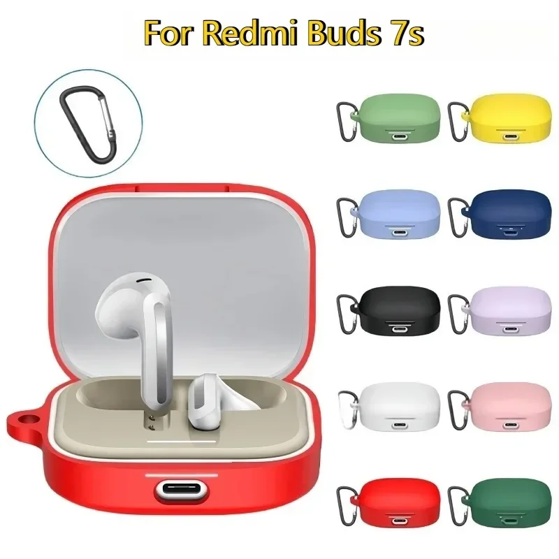 Fashionable Soft Silicone Case For Redmi Buds 7s, Shockproof Bluetooth Earbuds Protective Cover With Practical Hook。
Fashionable Soft Silicone Case For Redmi Buds 7s, Shockproof Bluetooth Earbuds Protective Cover With Practical Hook。