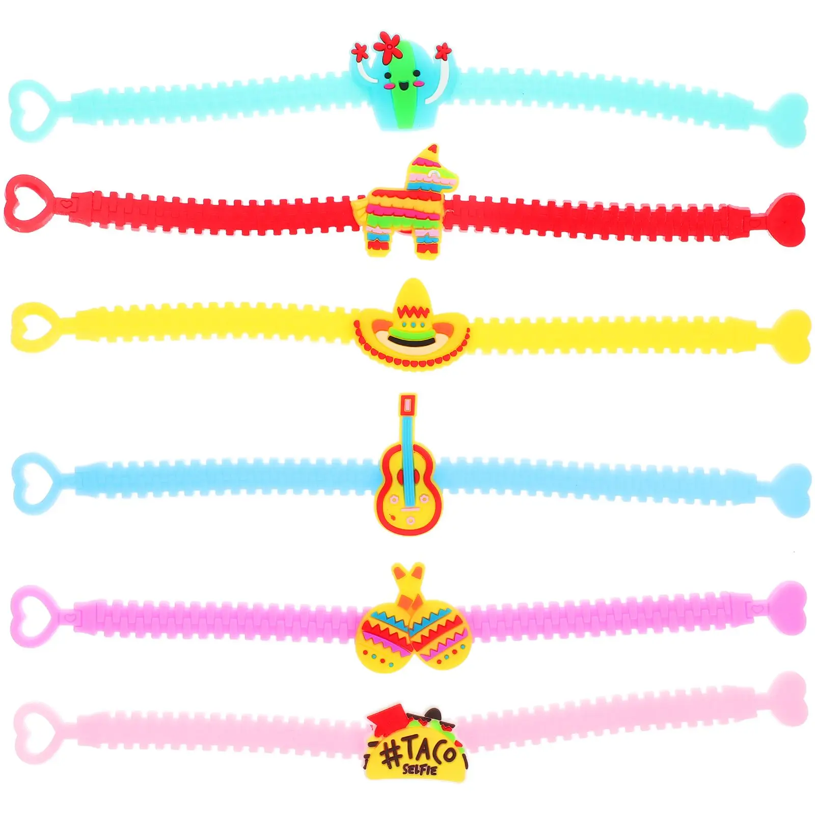 12 Pcs Carnival Party Wristbands Reusable Soft PVC Bracelets Vibrant Mexican Cartoon Bands for Kids Fiesta Accessories
12 Pcs Carnival Party Wristbands Reusable Soft PVC Bracelets Vibrant Mexican Cartoon Bands for Kids Fiesta Accessories