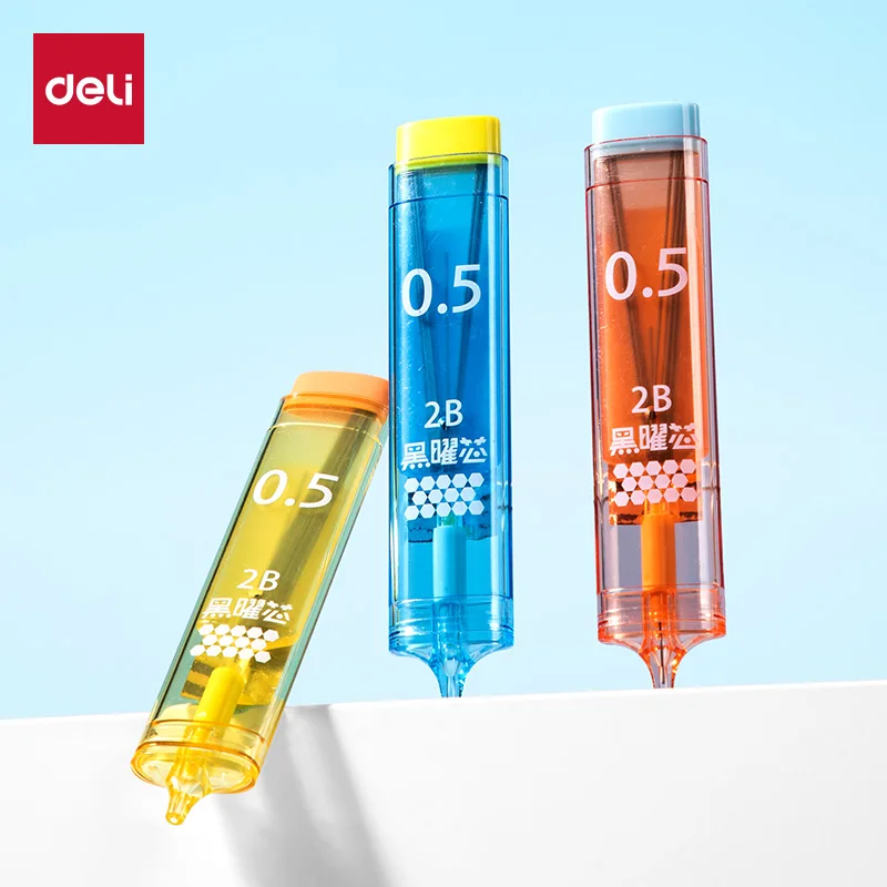 Deli 6pcs 0.5/0.7mm 2B Mechanical Pencil Lead Core Automatic Pencil Lead Core Stationery Gift Office&School&Art&Sketch Supplies
Deli 6pcs 0.5/0.7mm 2B Mechanical Pencil Lead Core Automatic Pencil Lead Core Stationery Gift Office&School&Art&Sketch Supplies