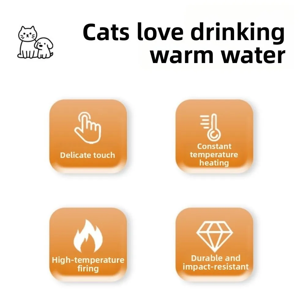 Ceramic Pet Heated Water Bowl Temperature Adjustable High-capacity Self-Heating Water Bowl Multifunction Round
Ceramic Pet Heated Water Bowl Temperature Adjustable High-capacity Self-Heating Water Bowl Multifunction Round