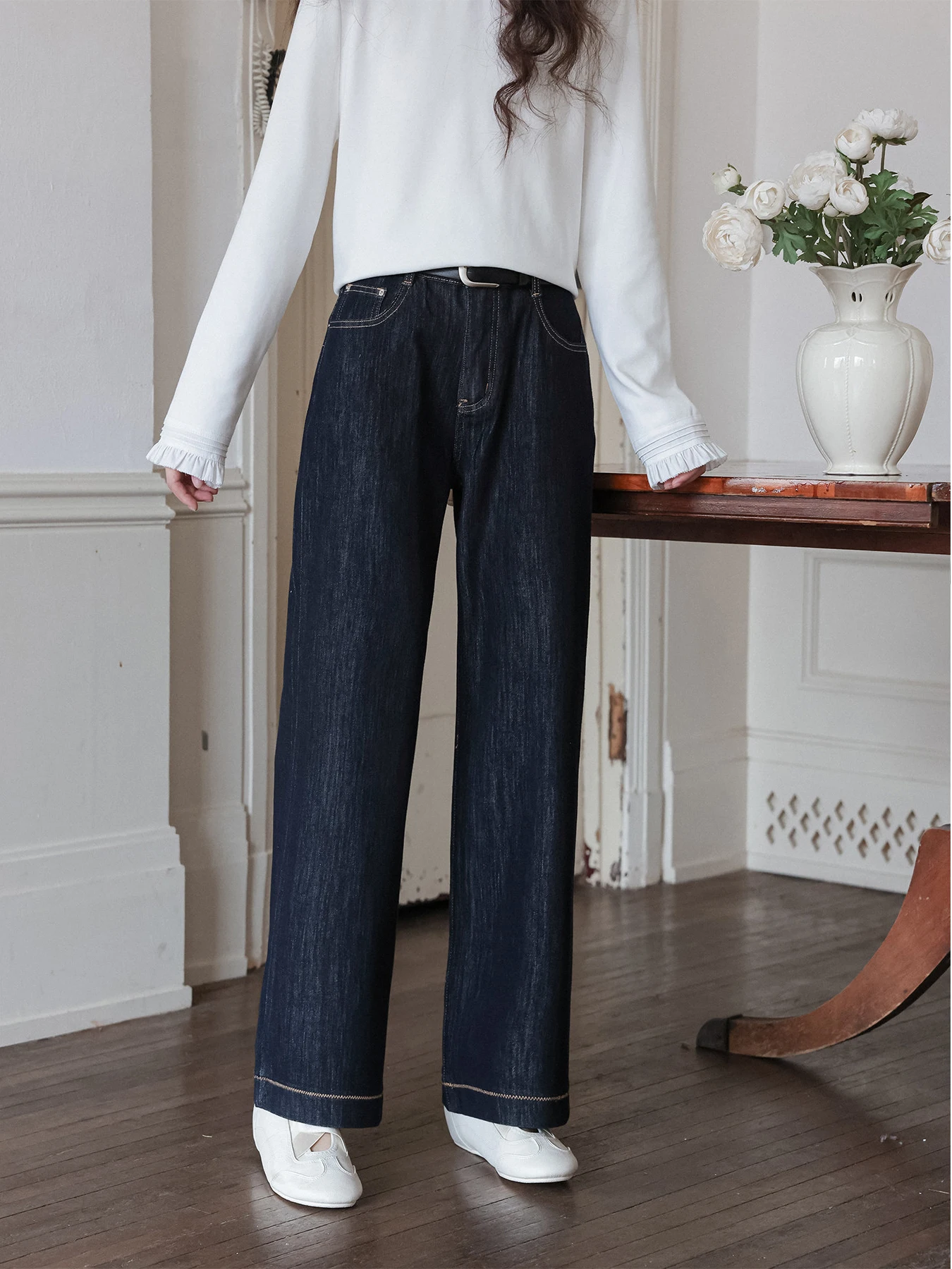 High Waist Straight Leg Micro Stretch Washed Denim Jeans Women's Early Spring Small Size White Cotton Blend Trousers
High Waist Straight Leg Micro Stretch Washed Denim Jeans Women's Early Spring Small Size White Cotton Blend Trousers