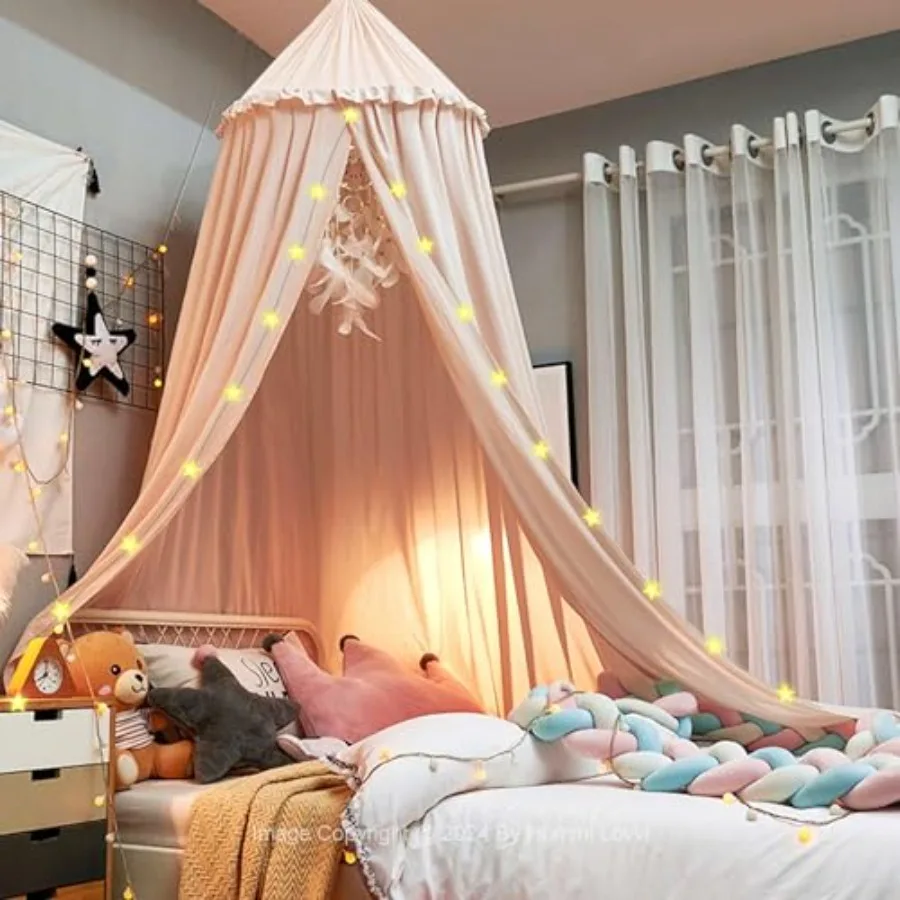 Bed Canopy for Girls Dreamy Frills Ceiling Hanging Princess Canopy Bedroom Decoration Soft Canopy Net Reading Nook Extra Large
Bed Canopy for Girls Dreamy Frills Ceiling Hanging Princess Canopy Bedroom Decoration Soft Canopy Net Reading Nook Extra Large