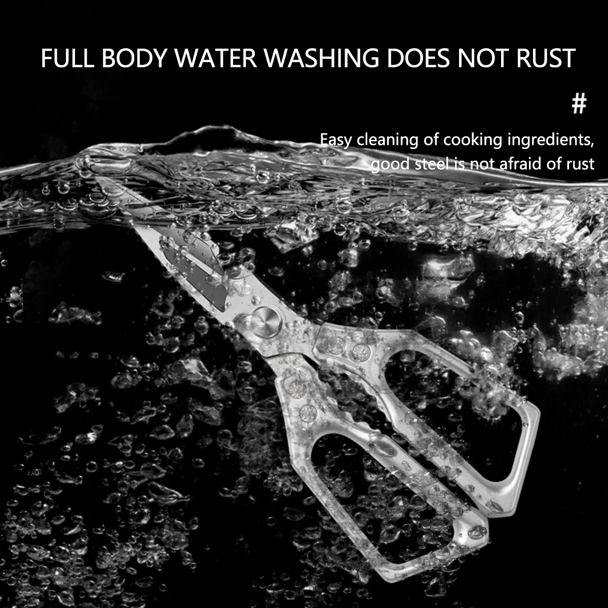 Professional Kitchen Scissors for Chefs, Heavy Duty Multi-Purpose SK5 Steel Shears for Descaling Fish, Poultry & Easy Cleaning
Professional Kitchen Scissors for Chefs, Heavy Duty Multi-Purpose SK5 Steel Shears for Descaling Fish, Poultry & Easy Cleaning