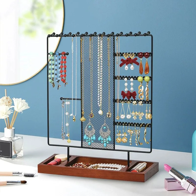 Grid multi-layer jewelry rack, wooden base, detachable necklace storage rack, earrings, bracelets, jewelry display rack
Grid multi-layer jewelry rack, wooden base, detachable necklace storage rack, earrings, bracelets, jewelry display rack