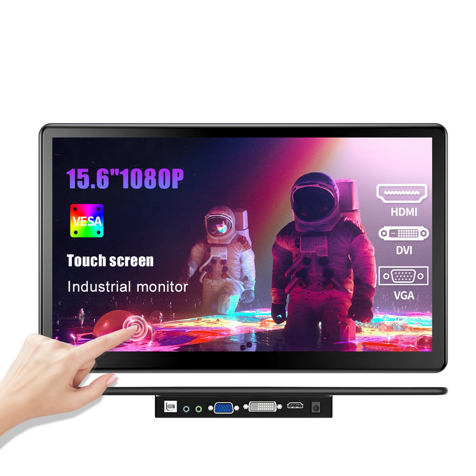 Touch Monitor 15.6 inch Screen FHD 1920x1080 Second Display HDMI USB Type C for CCTV PC Office Laptop with VESA 75*75mm
Touch Monitor 15.6 inch Screen FHD 1920x1080 Second Display HDMI USB Type C for CCTV PC Office Laptop with VESA 75*75mm